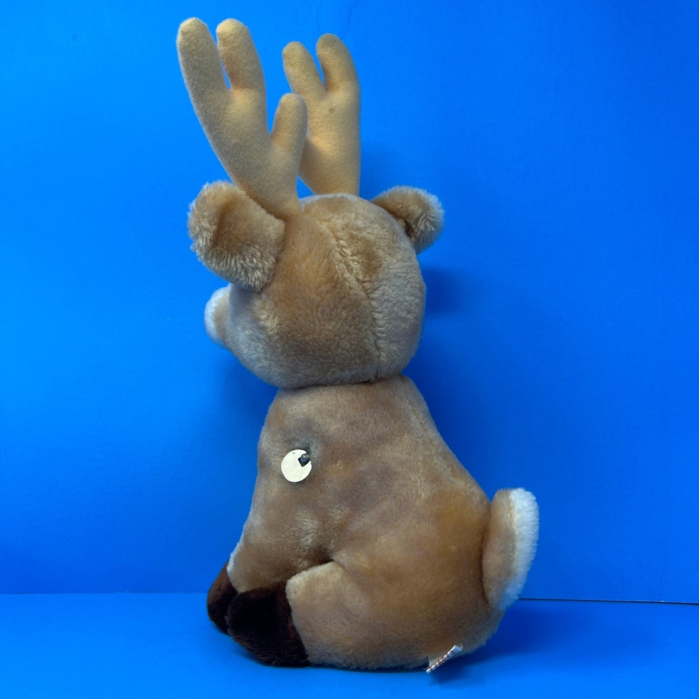 Russ Berrie Plush Reindeer 14 inch Tan Vintage Musical Wind Up Rudolph 367 - Picture 16 of 17